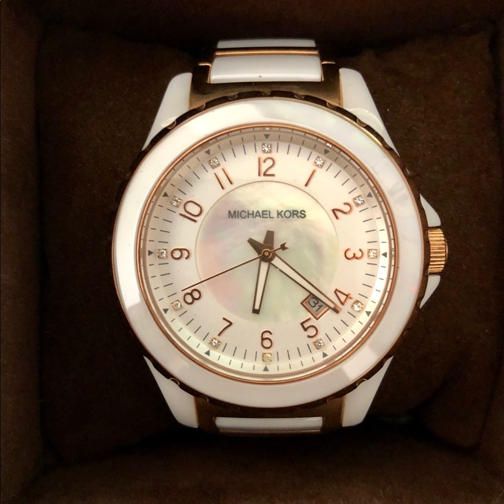 Michael Kors Two-Tone Ceramic Watch